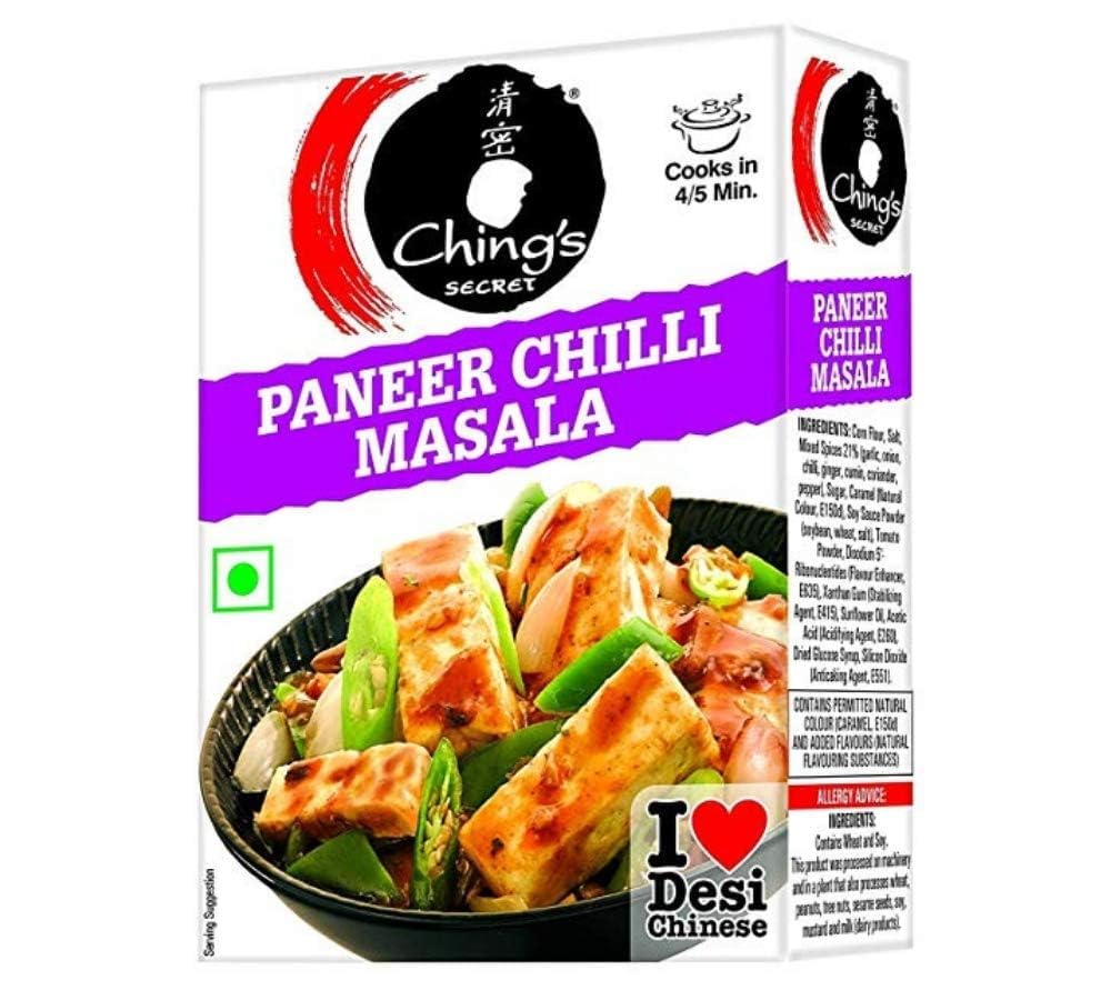 Ching's Paneer Chilli Masala Taste Enhancer Taste of Indian Food Seasonings, 50g (pack of 2) Indian Snacks