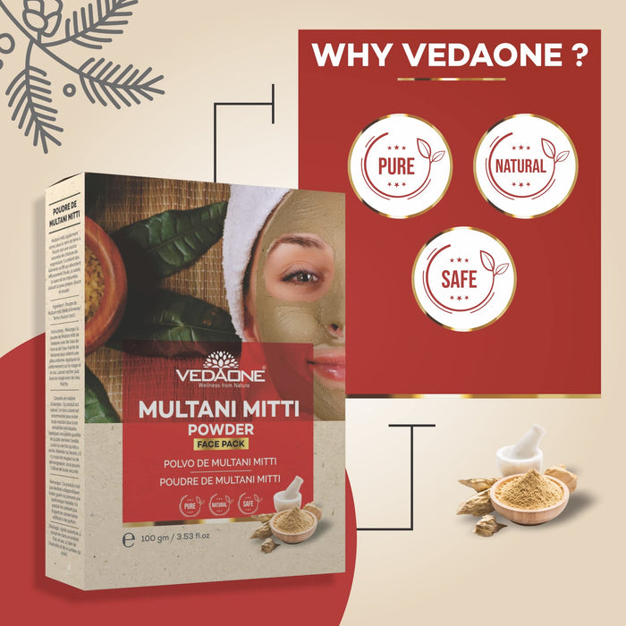 Vedaone Multani Mitti Face Pack Powder 100gm