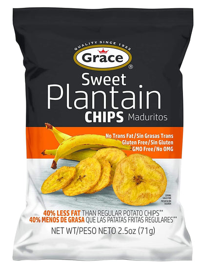 Grace Sweet Plantain Chips (6 Pack, Total of 15oz)