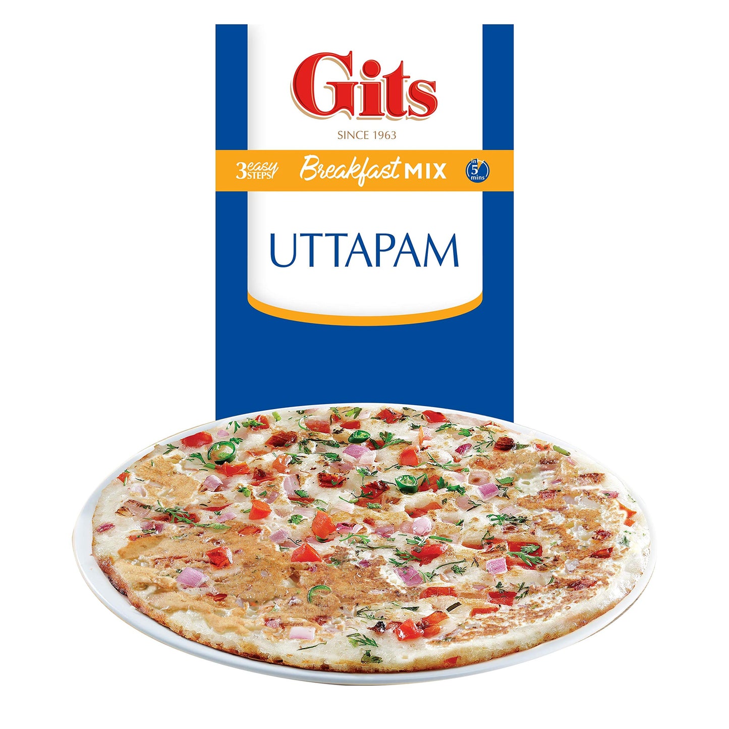Gits Instant Uttappam Breakfast Mix, 800g (Pack of 4 X 200g Each)