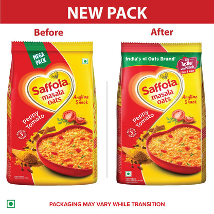 Saffola Masala oats- Peppy Tomato 500 gms - Indian Snack