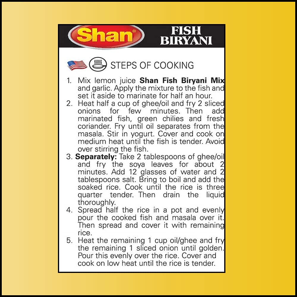 Shan Seasoning Mix -fish Biryani 50 gms - Shan Masala