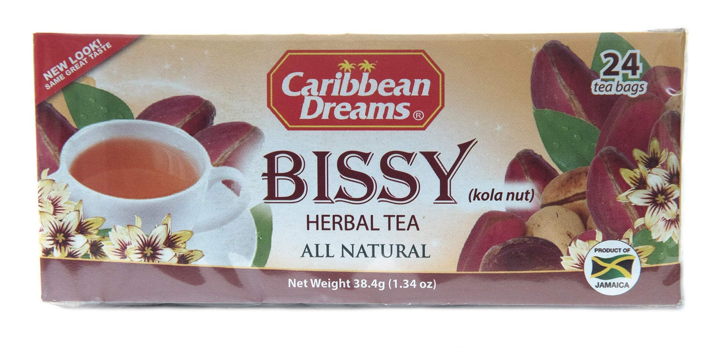 Caribbean Dreams Bissy Tea (Kola Nut), 24 tea bags (Pack of 3) by Caribbean Dreams