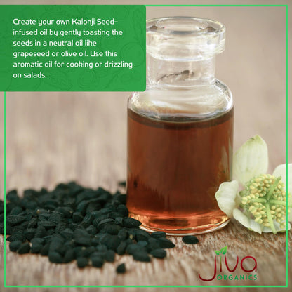 Jiva Organic Nigella Seeds 7 Ounce Bag - Kalonji Seeds, Whole Black Seed, Nigella Sativa, Black Cumin