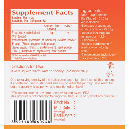 Vedic Care Sitopaladi Powder 100gm