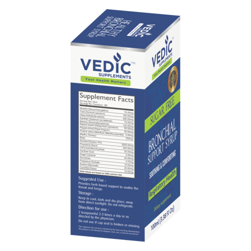 Vedic Sugar Free Bronchial Syrup 3.38 oz