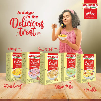 Weikfield Custard Powder, Vanilla Flavour, 500g Carton