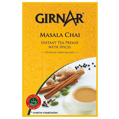 Girnar Instant Chai (Tea) Premix With Masala, 10 Sachet Pack.