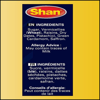 Shan Special Sheer Khurma Traditional Dessert Mix 5.29 oz (150g) - Powder for Vermicelli, Nuts, Raisin and Milk Pudding - Suitable for Vegetarians - Airtight Bag in a Box (Pack of 2)