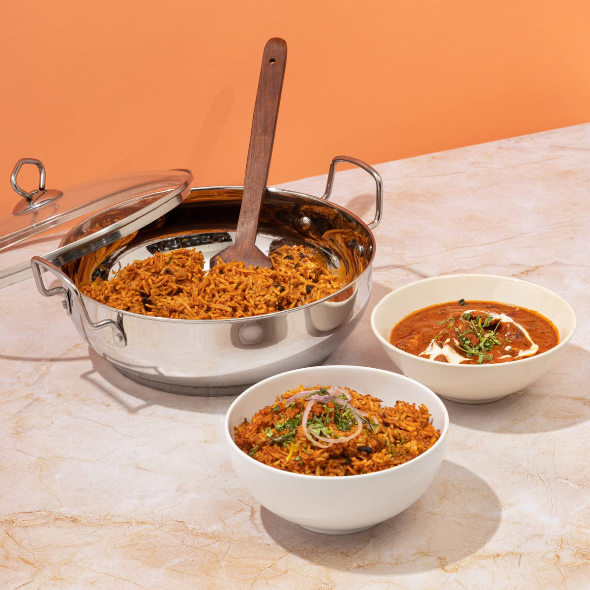 Vinod Kadai St. Steel with lid 26 cms 4 Litres