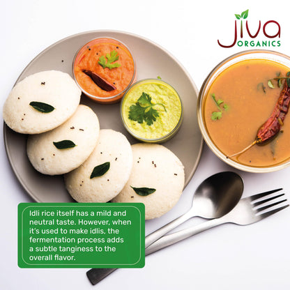 Jiva Organic Idli Rice 10 Pound Bag - Non-GMO, USDA Organic, Vegan, Perfect for Idli & Dosa - Short Grain Parboiled Rice