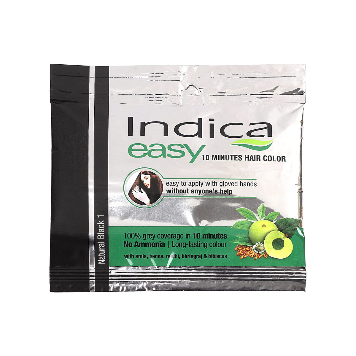 Indica Easy Shampoo Based Hair Colour Black | Pack of 3