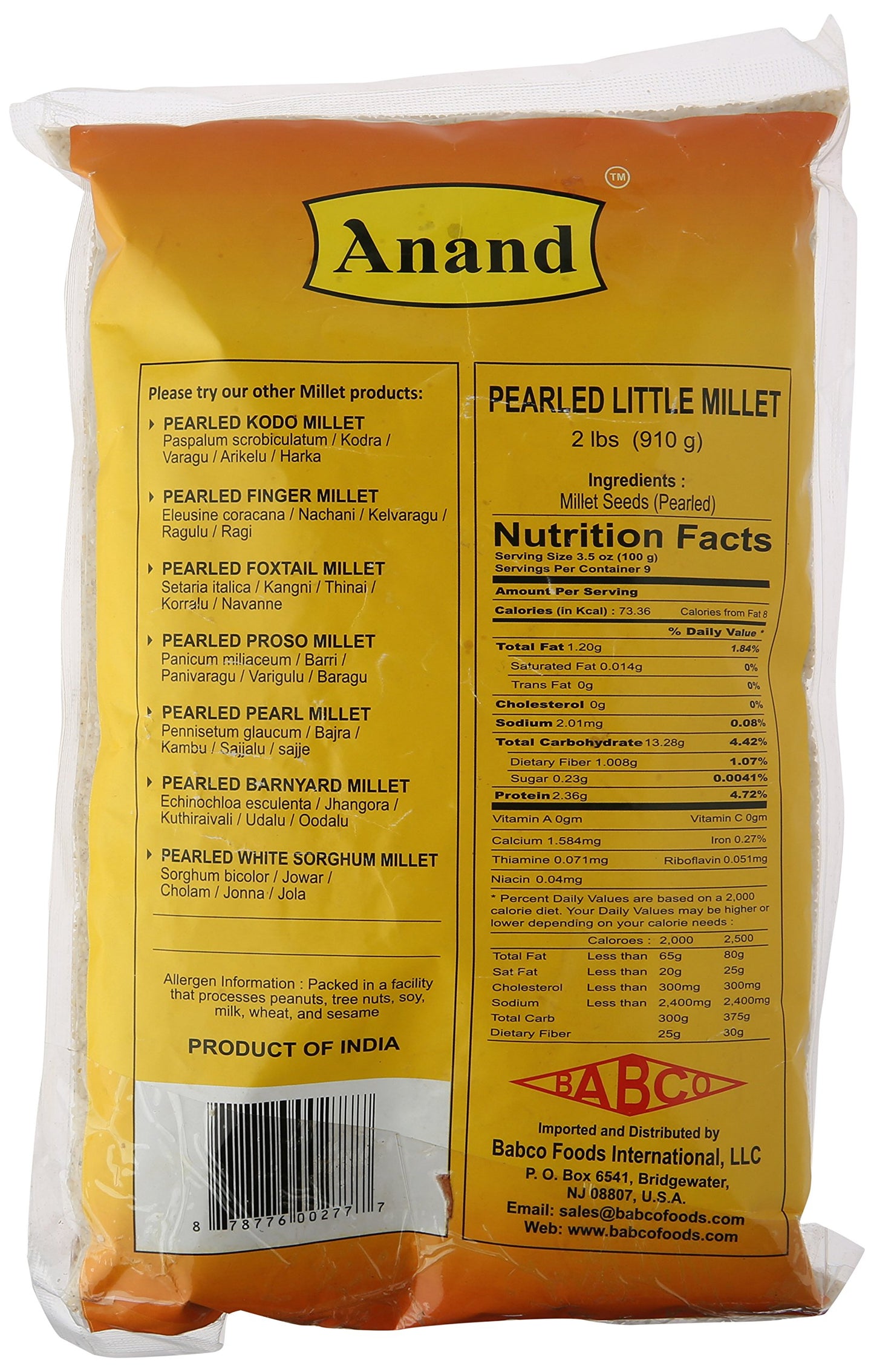 Anand Little Millet 2 lbs