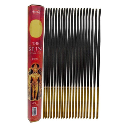 The Sun - 20 Stick Hex Tube - HEM Incense