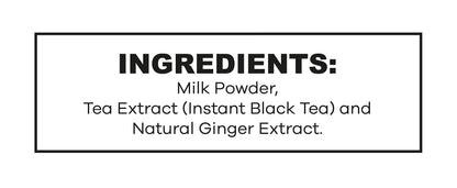 QuikTea Chai Tea Latte - Ginger Chai Tea Latte Pouches (Unsweetened), Ginger, 100 Count, Pack of 10 - Indian Tea