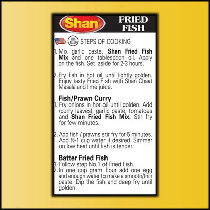 Shan - Fried Fish Seasoning Mix (50g) - Spice Packets for Spicy Fried Fish (Pack of 4)