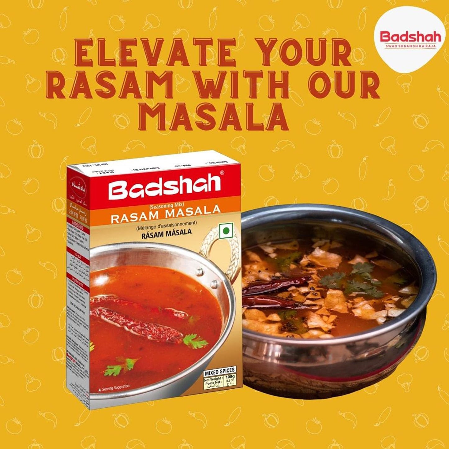 Badshah Masala, Rasam Powder, 3.5-Ounce Box (Pack of 12)