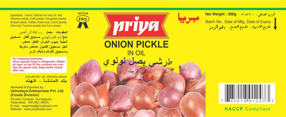 Priya Onion Pickle w/ Garlic 300 gms