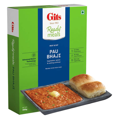 Gits Ready to Eat Pav Bhaji, 900g (Pack of 3 X 300g Each)