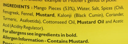 Mother's Recipe Punjabi Teekha mango Pickle 500 gms - Indian Pickles