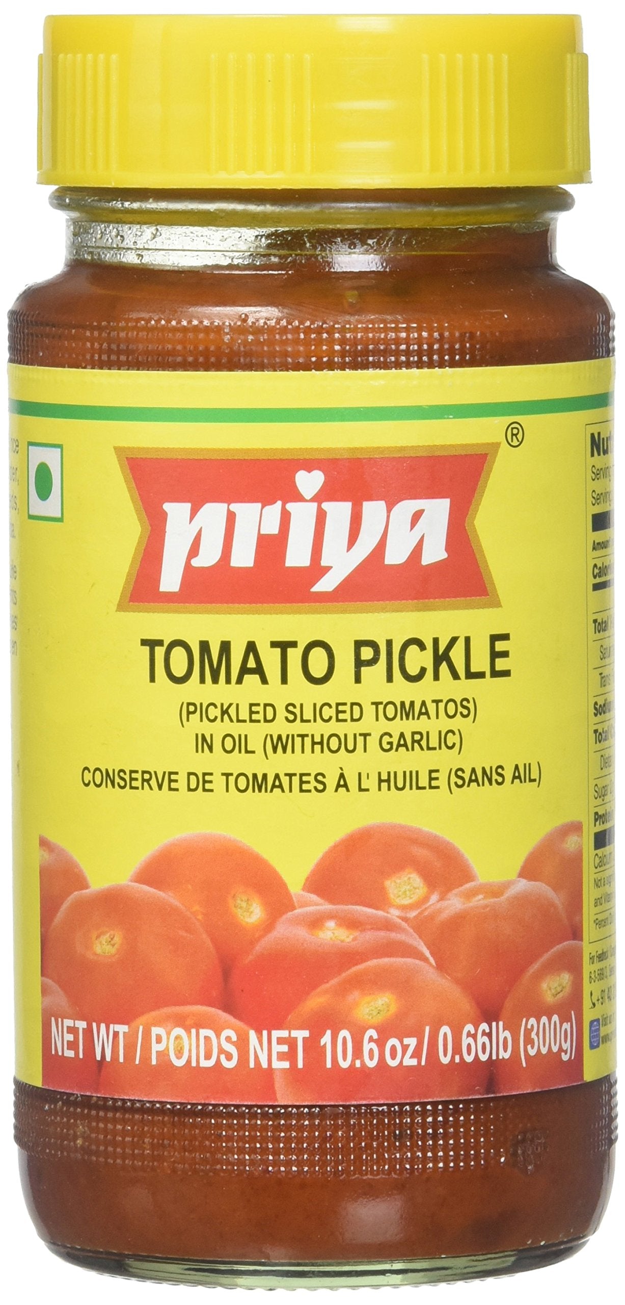 Priya Tomato Pickle w/o Garlic 300 gms