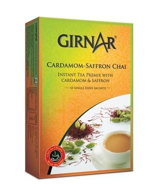 GIRNAR CARDAMOM SAFFRON CHAI ( TEA ) 10 SACHETS