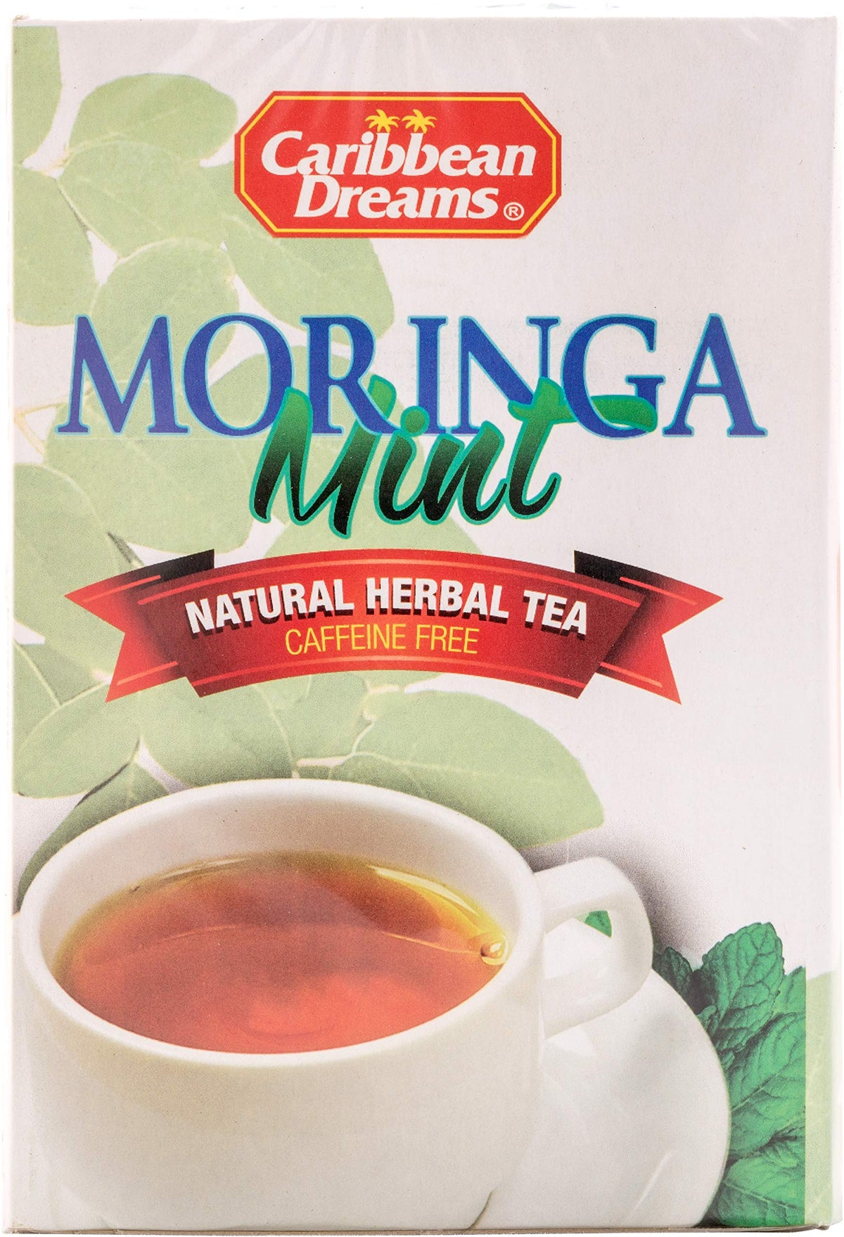 Caribbean Dreams Moringa Mint Natural Herbal Tea 20 Tea Bags