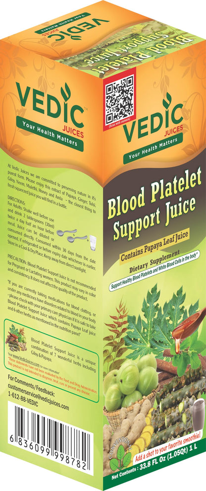 Vedic Papaya Extract Blood Platelet Juice - Supports Immune & Digestive Enzyme Health - 33.8oz, Ideal for Daily Use