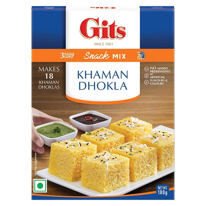 Gits Instant Khaman Dhokla Snack Mix, Pure Veg, Indian Snack Mix