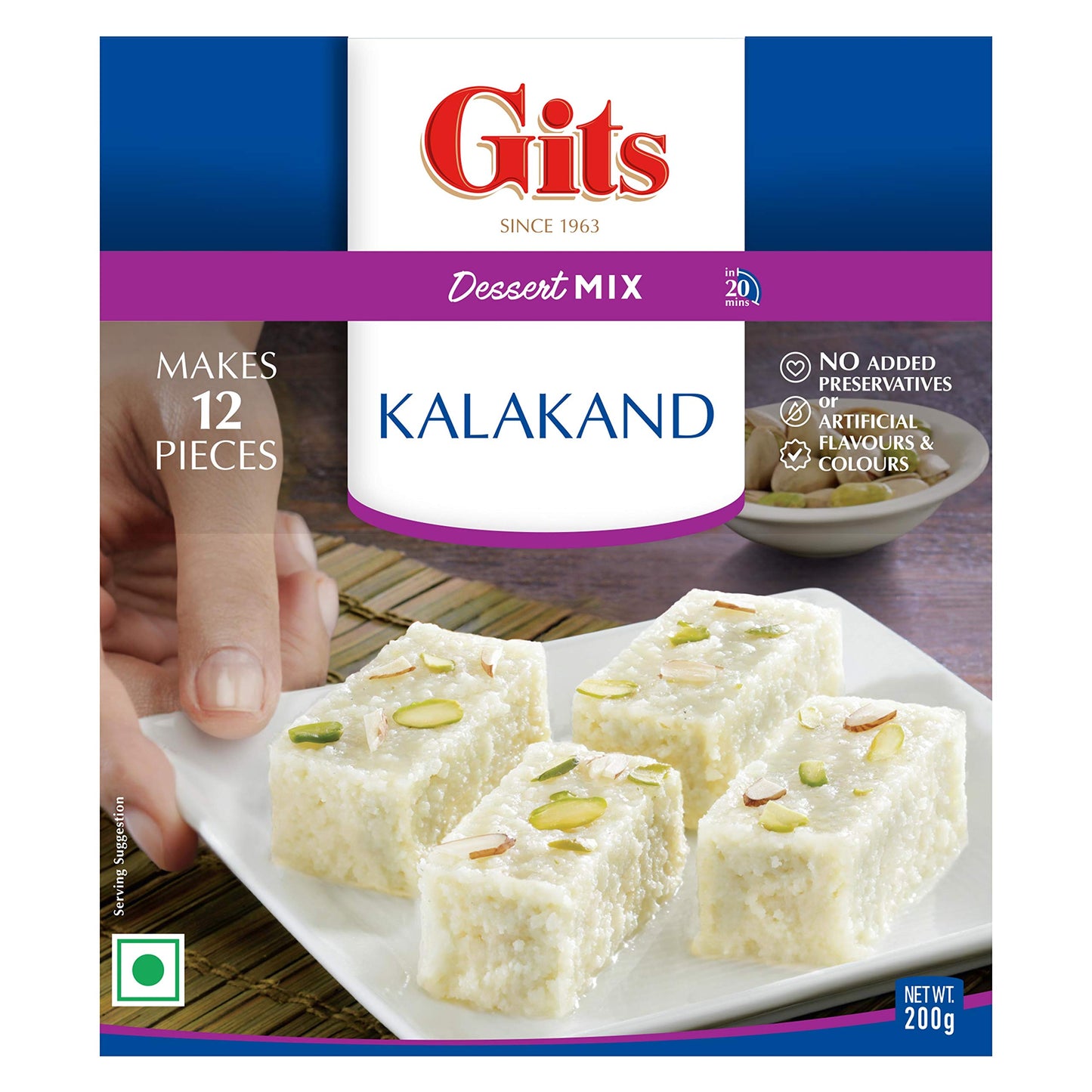 Gits Dessert Kalakand Mix, 800g (Pack of 4 X 200g Each)