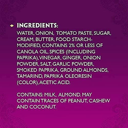 Patak's Butter Chicken Simmer Sauce - 15 Oz (Pack of 3) With Tomato, Cream and Spices, No Artificial Flavors, Gluten Free, Vegetarian Friendly