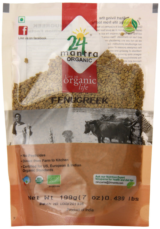 24 Mantara 24 Mantra Organic Fenugreek Methi - 7 Ounce ,, ()