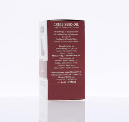 Hemani Cress Seed Oil 30ml - Natural Oil for Hair, Skin & Overall Health