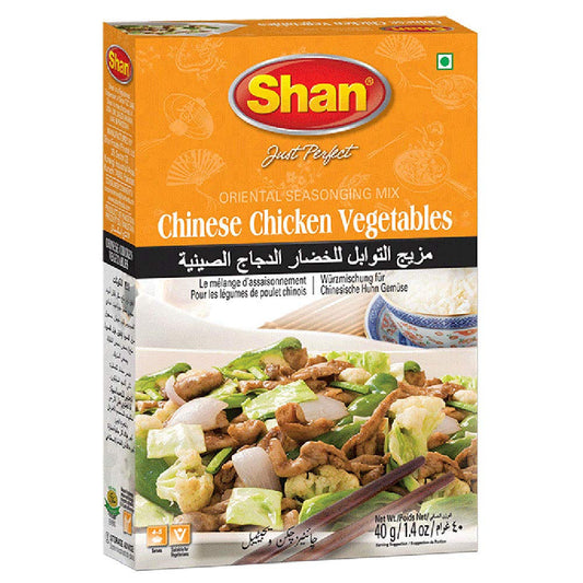 Shan Chinese Chicken Vegetables Oriental Seasoning Mix 1.41 oz (40g) - Spice Powder for Stir Fried Vegetables/Meat