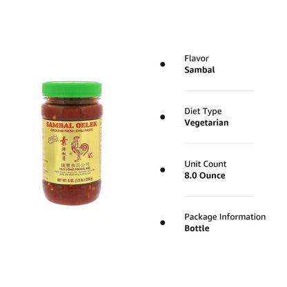 Sambal Oelek chilli paste 8 Oz