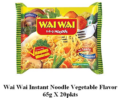 Wai Wai instant noodles -Vegetable flavour 75 gms - Vermicelli Noodles