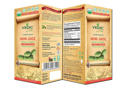 Vedic Organic Noni Juice | Joint Support and Immune Support 500ml