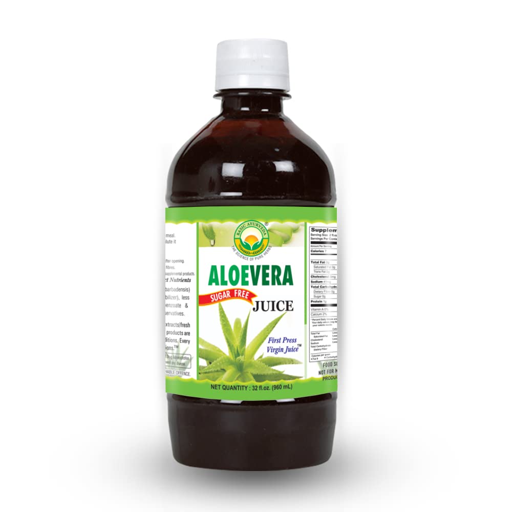 Basic Ayurveda Aloe Vera Juice Sugar Free 960 ml