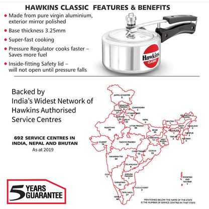 Hawkins Classic Pressure Cooker 1.5 litre