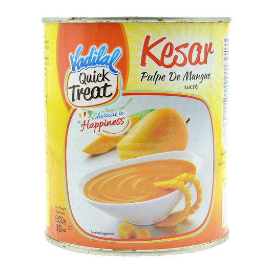 Vadilal Kesar Mango Pulp Tin (Sweetened) 850 Gms