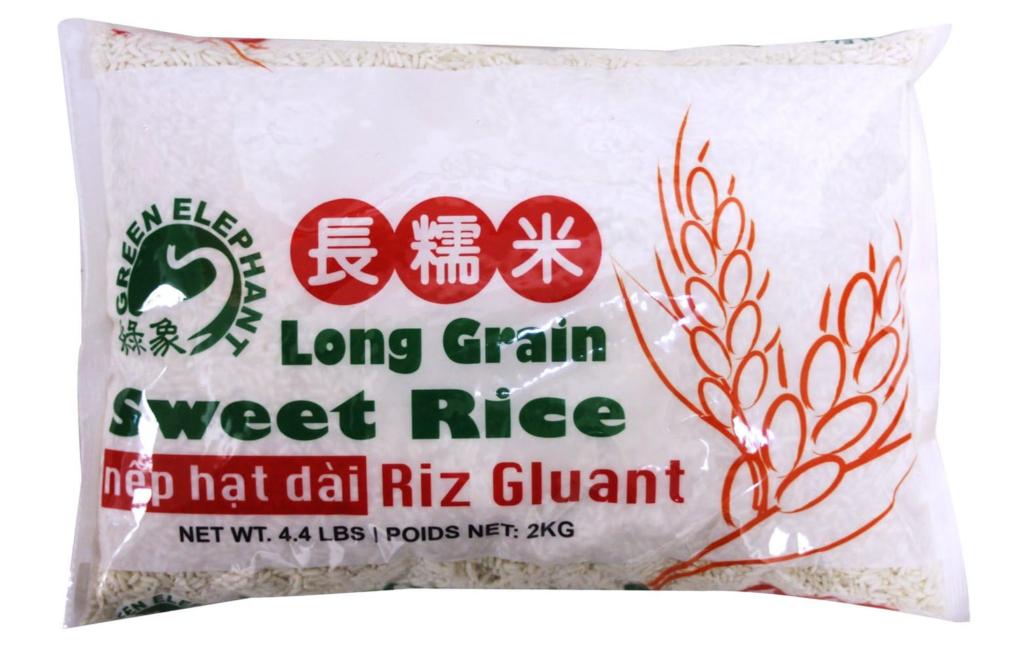 Green Elephant Thai Pure White (Glutinous) Long Grain Sweet Rice 4.4 lbs_AB