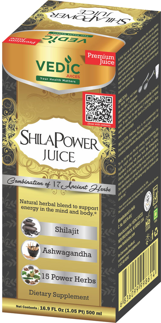 Vedic Shilapower Regular Juice - Original Flavour - 100% Pure Herbal Juice - 33.8oz, Ideal for Daily Use