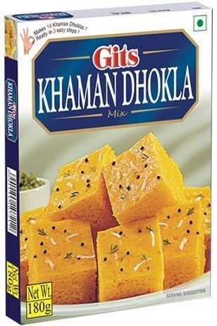 Set of 3 Gits Khaman Dhokla Mix 6.3 Oz., 180 Grams