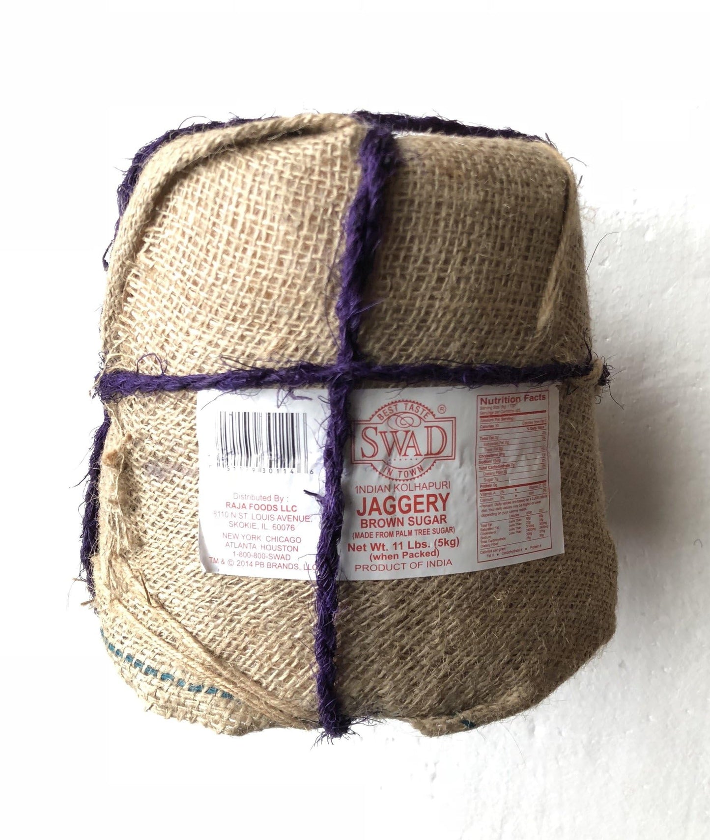 Swad Indian Kolhapuri Jaggery (gur) 11 lbs - Food / Masala / Dal