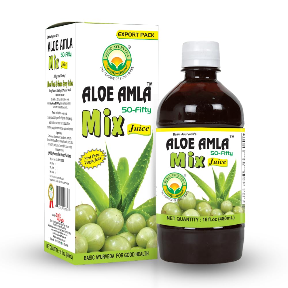 Basic Ayurveda Aloe Amla Mix Juice 480 Ml