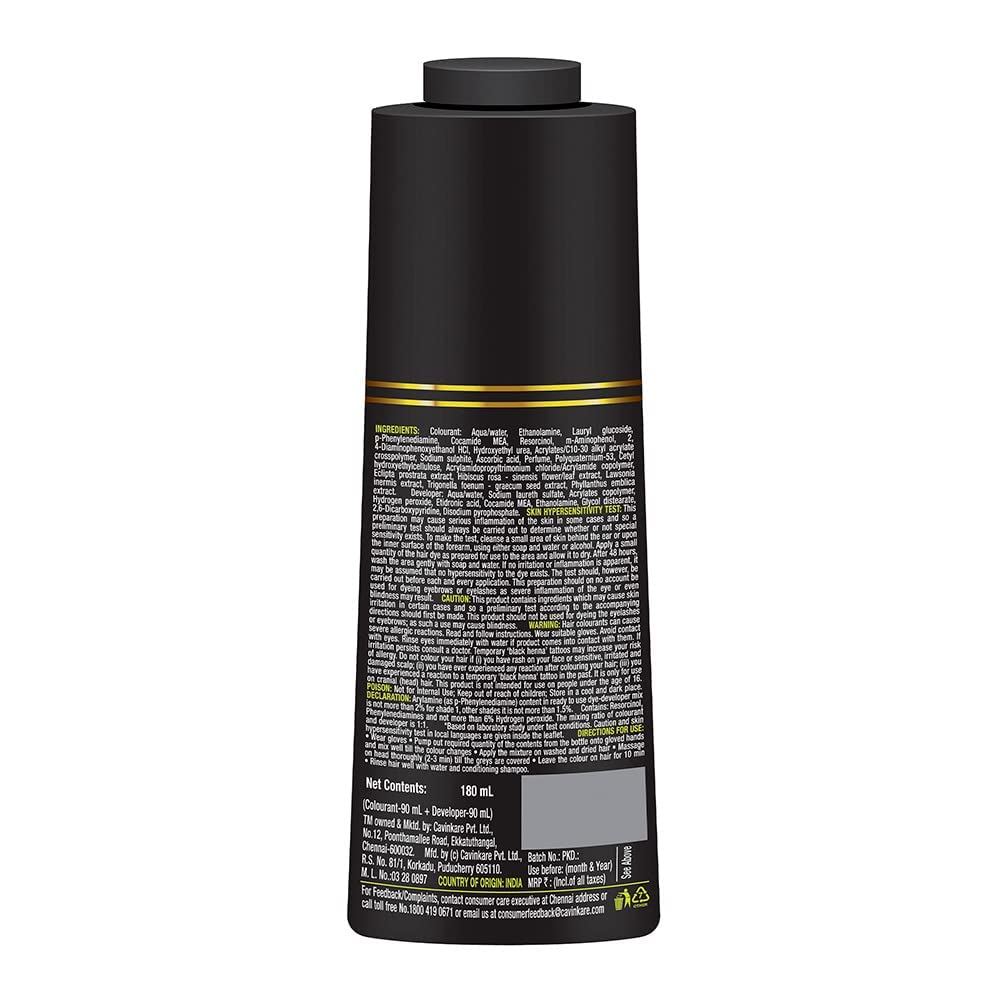 Indica Easy Shampoo In Hair Colour| Natural Black | 180ml (6.08 oz)