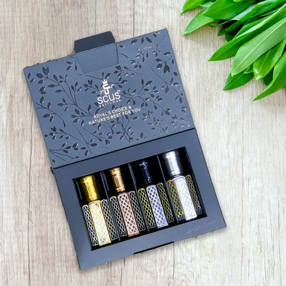 Discovery Set (4 X 12 ML) Perfumes - Rose, White Jasmine, Lily of Valley & Sandal