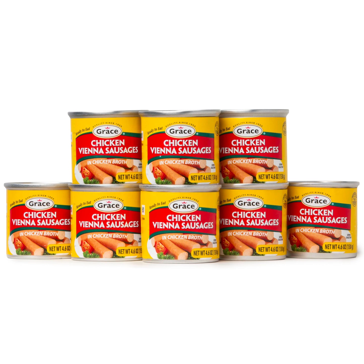 Grace Chicken Vienna Sausages in Chicken Broth (8 Pack, Total of 36.8oz)