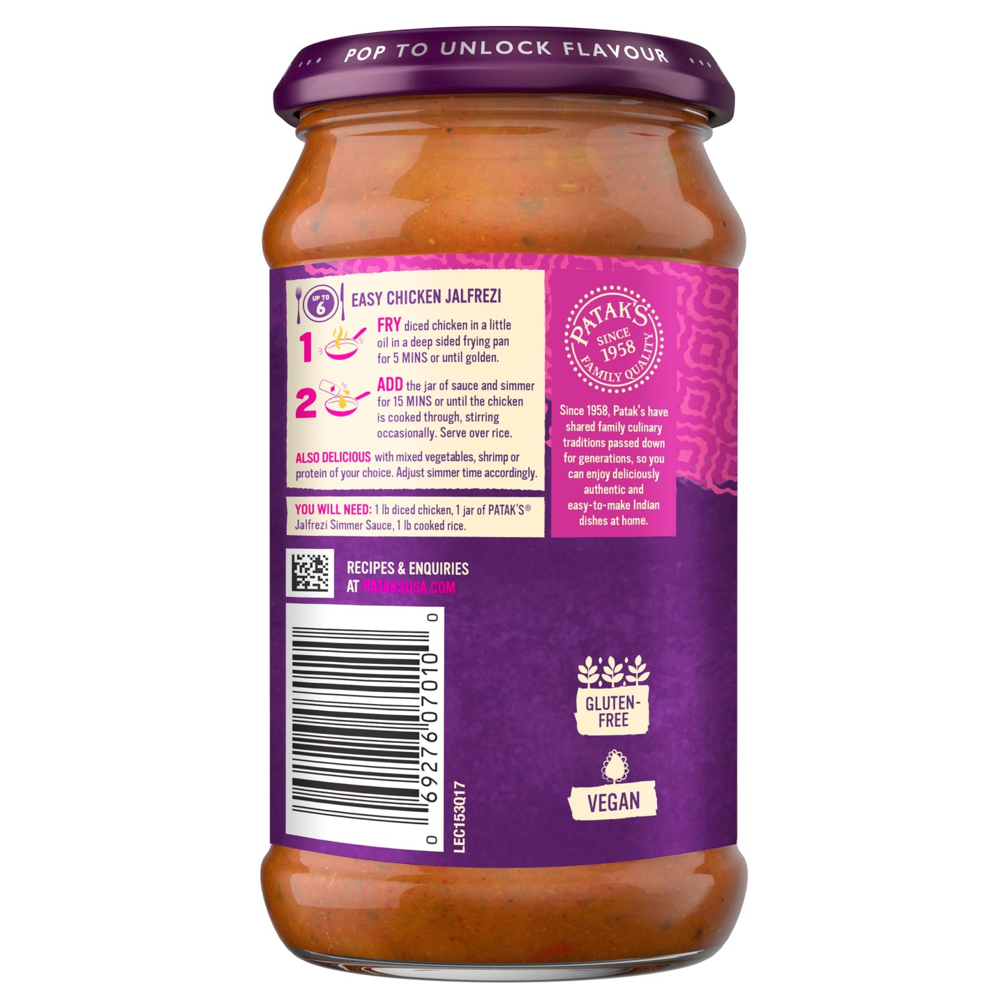 Patak's Jalfrezi Curry Paste Medium 15 oz