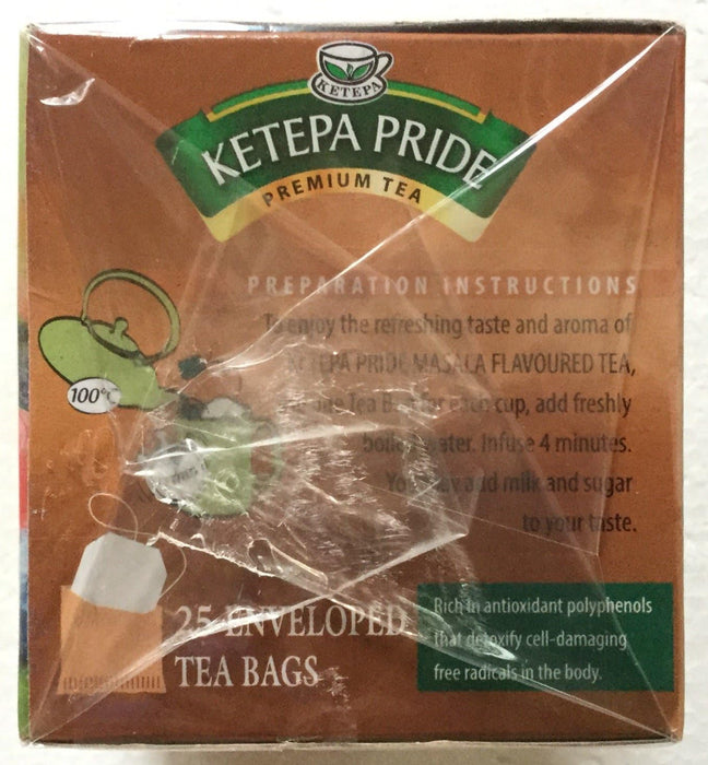 Kenya Tea -- Ketepa Masala 25 Enveloped Tea Bags (Pack of 2 for a Total of 50 Tea Bags)